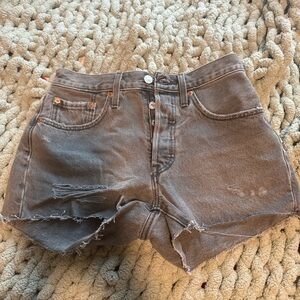 brand new levi shorts w tags , high rise, grey
